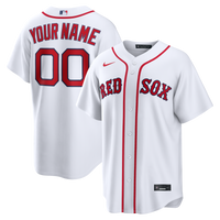 Boston Red Sox Nike White Home Replica Custom Jersey