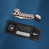 Milwaukee Brewers Christian Yelich Nike Mineral Blue 2026 City Connect Stadium Jersey