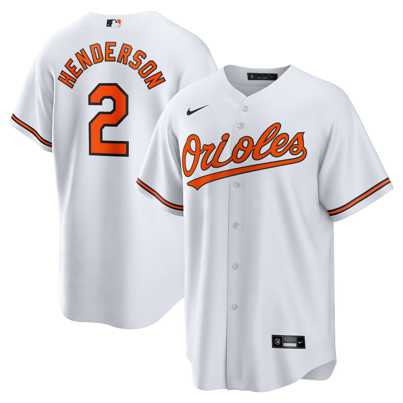 Baltimore Orioles Gunnar Henderson Nike White Home Replica Player Jersey