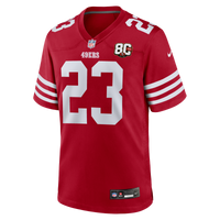 San Francisco 49ers Christian McCaffrey Nike Scarlet 80th Anniversary Game Jersey
