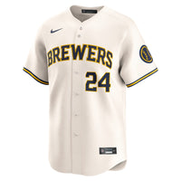 Milwaukee Brewers William Contreras Nike Cream Home Limited Player Jersey