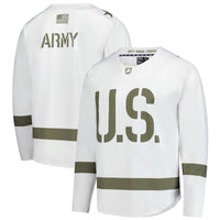 White/Olive Army Black Knights Replica Hockey Jersey