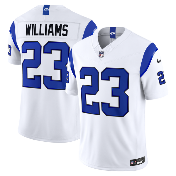 Los Angeles Rams Kyren Williams Nike Fearsome White Vapor F.U.S.E. Stitched Limited Jersey
