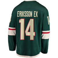 Minnesota Wild Joel Eriksson Ek Fanatics Green Breakaway Jersey
