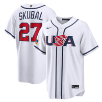 USA Baseball Tarik Skubal Nike White 2026 World Baseball Classic Home Stadium Jersey