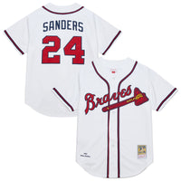 Atlanta Braves Deion Sanders Mitchell & Ness White Cooperstown Collection 1992 Authentic Jersey