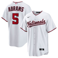 Washington Nationals CJ Abrams Nike White Home Replica Jersey