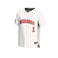 GameDay Greats #1 White Nebraska Huskers Lightweight Baseball Jersey